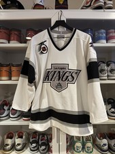Los Angeles Kings CCM Authentic On-Ice Jersey 25th Anniversary White Size 44 