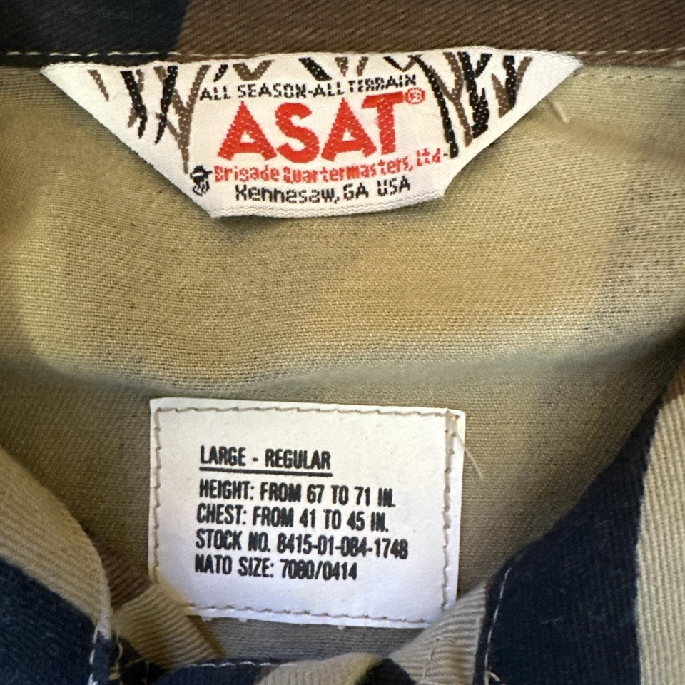 VTG ASAT Men's Large Trophy Coat Camo Button Up Hunting Jacket Military Pockets - Image 4 of 4