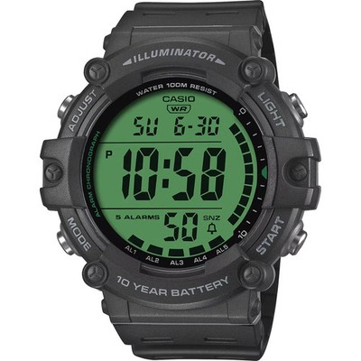Casio AE1500WHC-1AV Digital Watch WR100 10 Year Battery 5 Alarm LED Illuminator