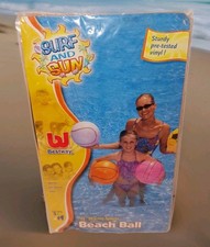 Vintage 24" Inflatable Beach Ball Basketball Pool Toy Beach Toy Surf And Sun