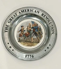 The Great American Revolution 1776 Pewter Plate Canton Ohio 1973 10 3/4"