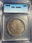 1908 Barber Half Dollar ICG AU55 -  Grade Looks Accurate #35