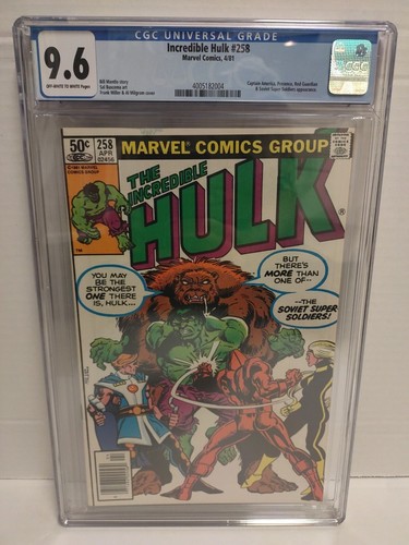 The Incredible Hulk #258 CGC 9.6 "Marvel Comics" 1981 **FREE SHIPPING** 🇺🇸