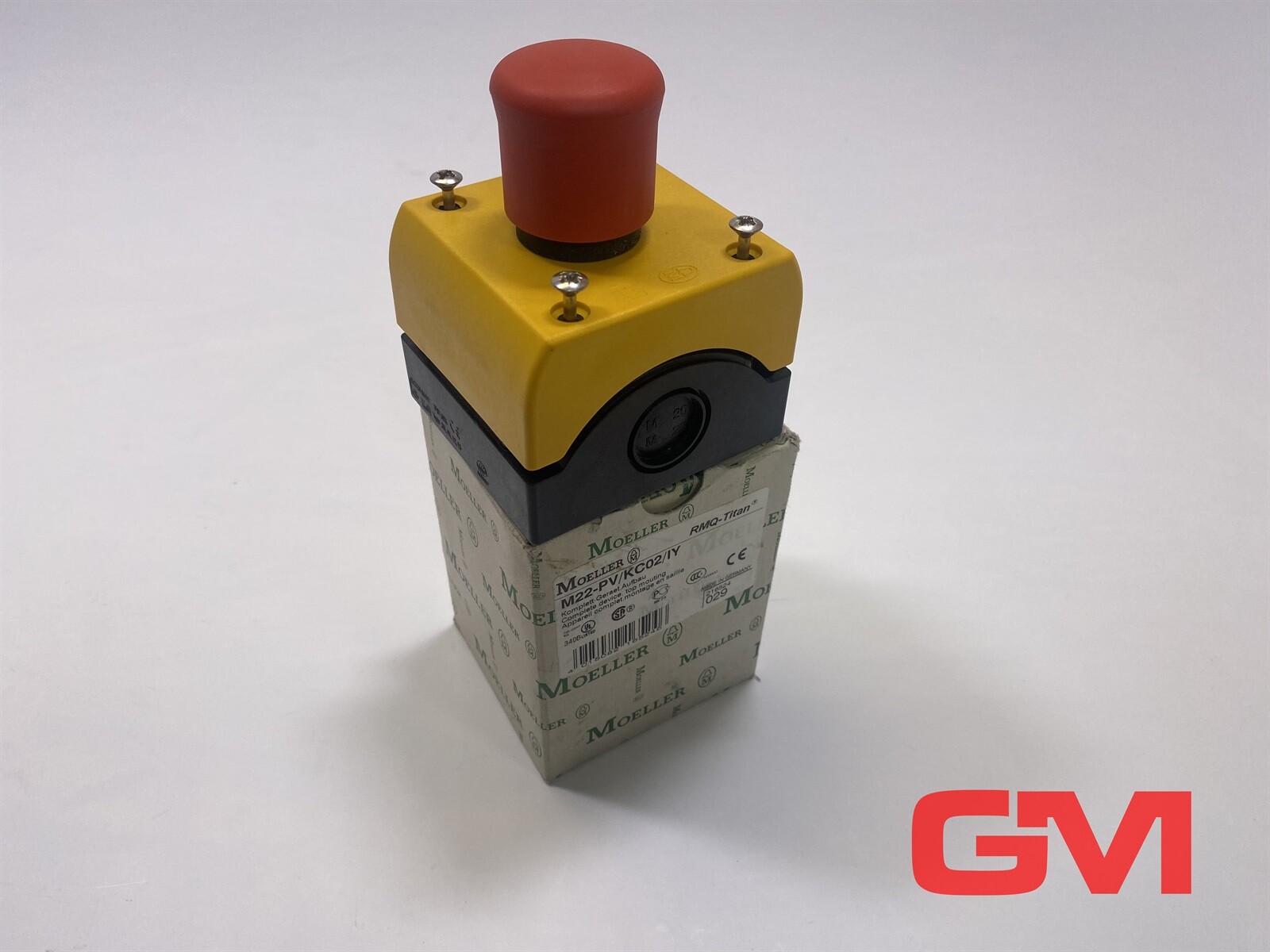 Moeller Emergency Stop Switch M22-PV/KC02/IY Pushbutton