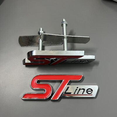 Ford ST Line Badge Red Silver Grille Focus Puma Fiesta