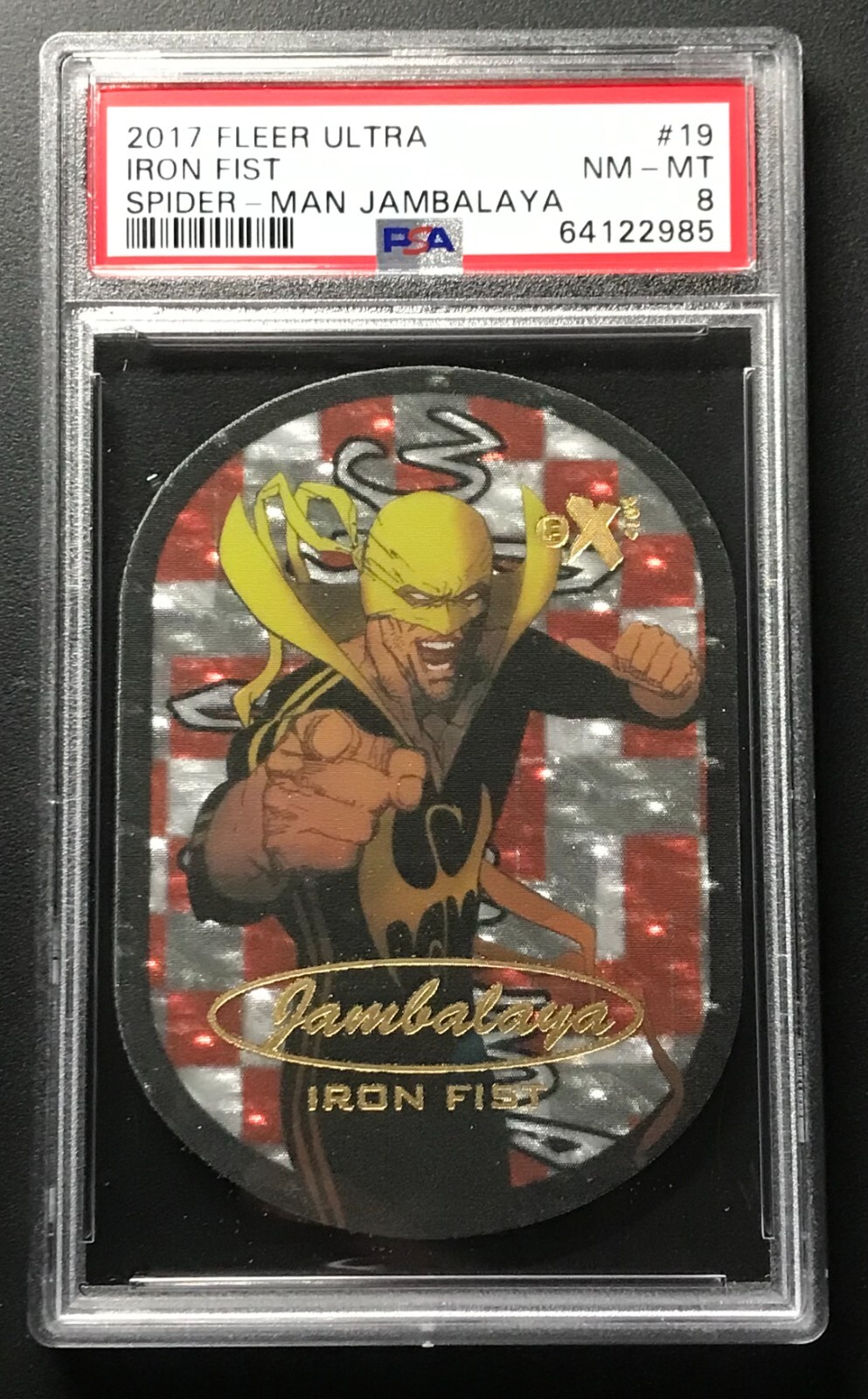 2017 Marvel Fleer Ultra Spider-Man #19 �� IRON FIST JAMBALAYA PSA 8 ��