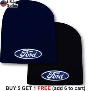 Details About Ford Short Beanie F150 Raptor Truck Skull Cap Mustang Gt500 Hat Shelby Cobra Men