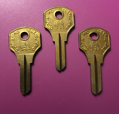 Curtis  brand vintage key blanks, CO26 , locksmith, Set of 3               [kb2]