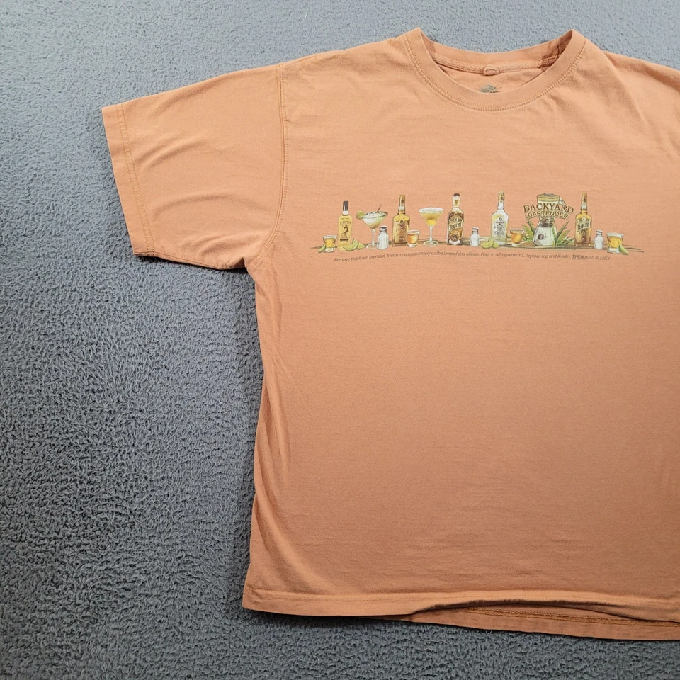 Camisa Newport Azul Hombres Grande Naranja Patio Trasero Bartender Ropa de Playa Normcore Foto 4 de 4