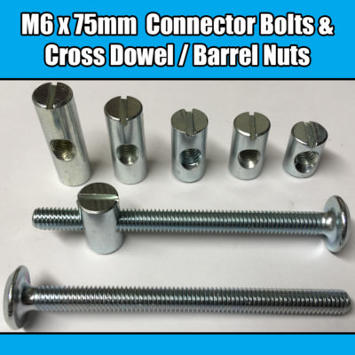 Furniture Nuts And Bolts Joint Connector Panels Screw Fixings Fastener