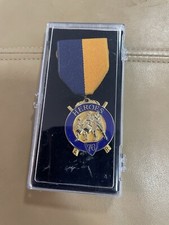 National Sojourners Heroes of '76 Medal Masonic In Case Military SC Member