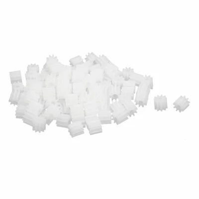 UXCELL 100pcs 9 Teeth 1.95mm Hole Dia Plastic Gear Wheel for Car Motor Shaft