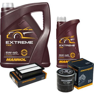 DENCKERMANN Inspektionspaket MANNOL Extreme 5W-40 6L für Hyundai i20 Active 1.0