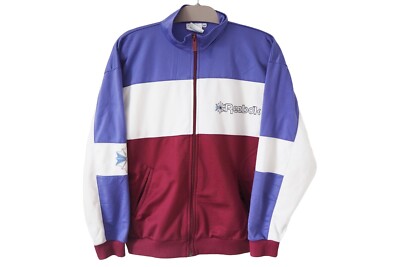 Vintage REEBOK Classic Track Jacket Full Zip Size S 90s logo sport