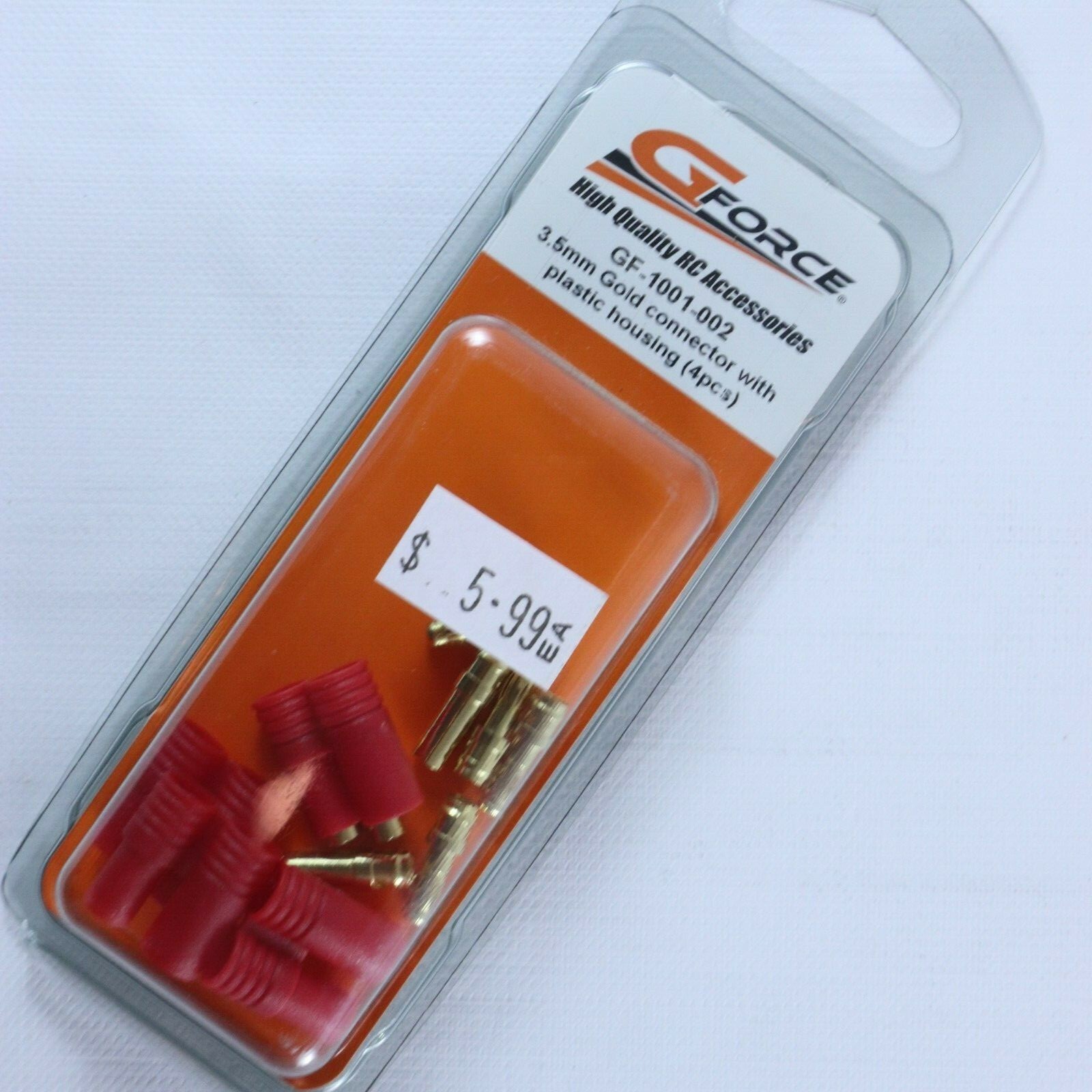 3.5mm Connector Gold Plated Pins Plastic Housing 4pcs GF-1001-002 GForce RC Part