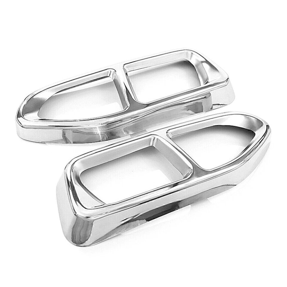 Cubierta de salida del tubo de escape del silenciador trasero para BMW Serie 7 G11 G12 2016-2018 cromada Foto 3 de 4