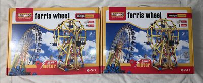 Engino Ferris Wheel & Power Motor 2012 Mega-structures 890 Pieces 26'' Lot Of 2!