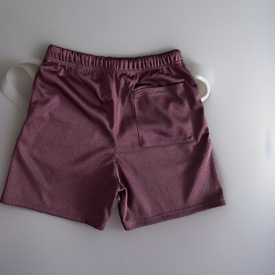 ショーツ FEAR OF GOD ESSENTIALS BURGUNDY HONEYCOMB SHORT Fear Of God Essentials By Jerry Lorenzo Burgundy Mesh Shorts