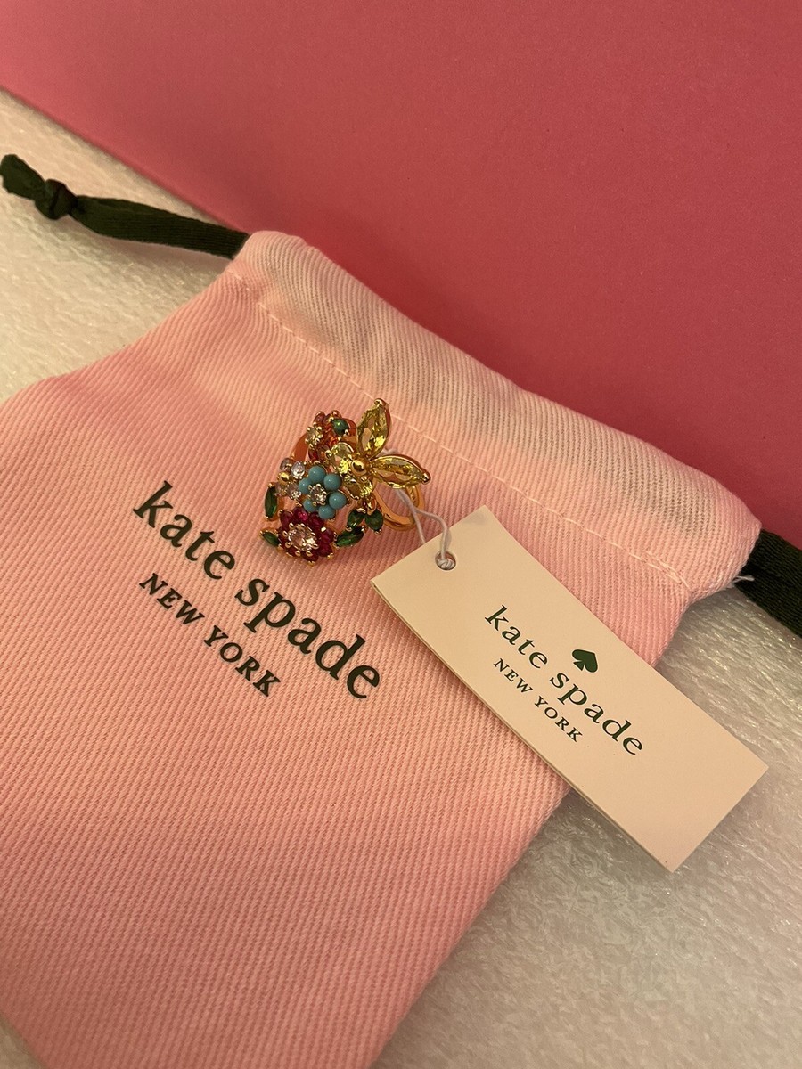 Kate Spade New York New Bloom Flower Ring size 8 w/ KS Dust Kate Spade New York New Bloom Flower Ring size 8 w/ KS Dust