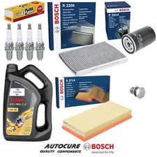 FOR VW BEETLE LUNA 1.6 MK2 A4 PETROL BOSCH FILTER SERVICE KIT & SPARK PLUGS 5L