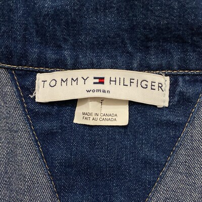 Vintage Tommy Hilfiger Big Flag Denim Jacket Size 3XL Hip Hop