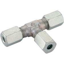 Hydraulic Tube x Tube Coupling Equal Tee Heavy Series Compression Fitting