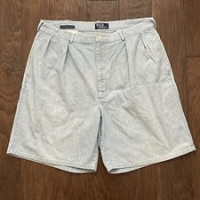 Vtg Ralph Lauren Polo Mens 80s 90s USA Classic Golf Shorts Chambray Sz 36 Crest