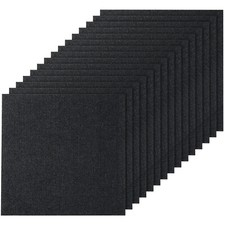 VEVOR Dalles de moquette auto-adhésives carrés 15 PCS 610 x 610 mm noir charbon