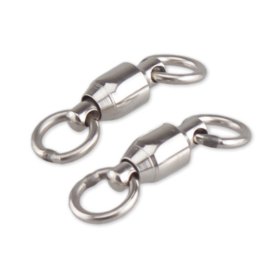 100pcs Heavy Duty Ball Bearing Fishing Connector Rolling Swivel Stainless Steel