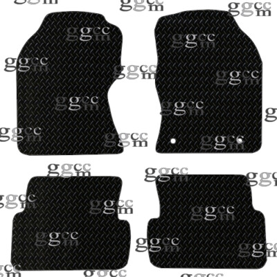 FITS FORD FOCUS MK1 1999 TO 2005 TAILORED BLACK RUBBER CAR FLOOR MATS. (2 CLIPS)