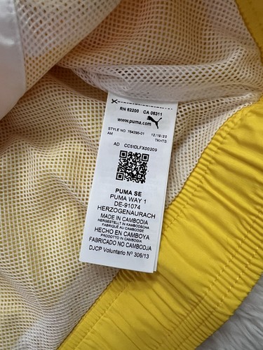 Puma X First Mile BVB Borussia Dortmund Prematch Soccer Jacket Yellow Men Sz S - Picture 8 of 11