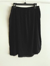 Vanity Fair Black Half Slip w/Curved Side Slit 2XL 46  24"  Free shipping