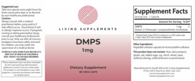 DMPS 1mg OHNE C Quecksilber Blei Schwermetall Chelat Detox (EXP. Datum 01/2027)