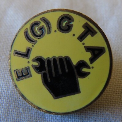 Vintage E.L.(G).G.T.A. Unbekanntes Emaille Abzeichen Technik? Elektrohandwerker?