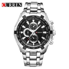 CURREN Quartz Watch Fashion Steel Men Analog Watches Business Male Wristwatches