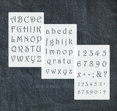 Alphabet Nr.34 Schrift - Schablonen Buchstaben ABC groß, abc klein oder Zahlen
