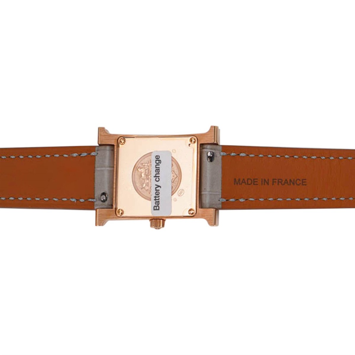 Hermes Watch Heure H Small Model 25 MM 18k Rose Gold Diamond 