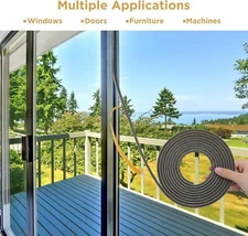 New 32.8Ft Weather Stripping Self Adhesive Insulation Sealer Draft Stopper