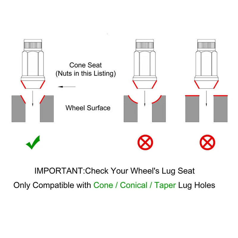20Pcs M12x1.5 Car Open End Lug Nut Extended 48mm Steel Wheel Nuts Bolts w/Socket - Image 4 of 4