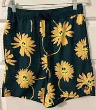 Neff Men's Board Swim Shorts Trunks Dazey Flower Green Size M Medium