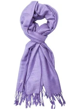 Calvia Super Soft Luxurious Premium Pashmina Shawl Wrap Scarf Solid Lavender
