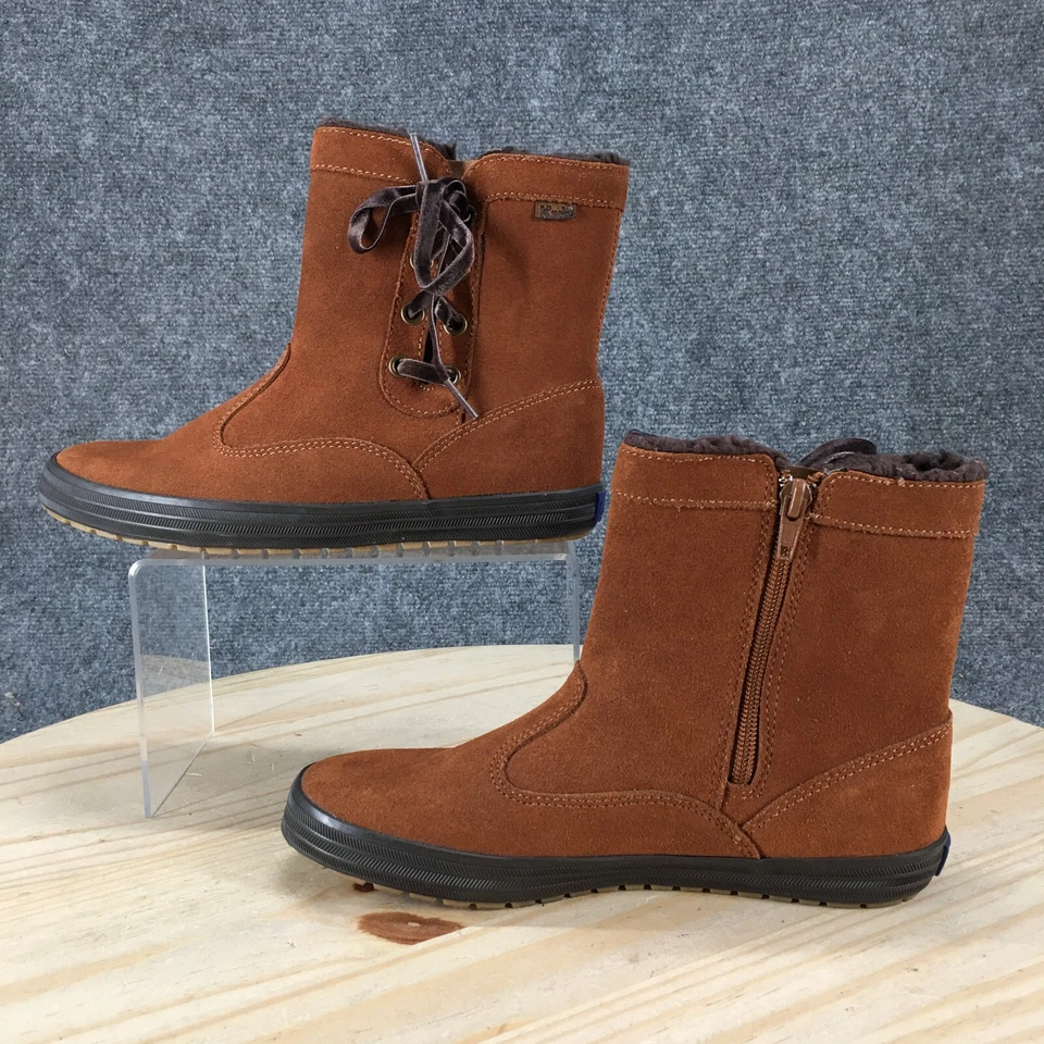 Botas Keds para mujer 6 Sunnyside aisladas cremallera botín de invierno WH45118M marrón gamuza Foto 2 de 4