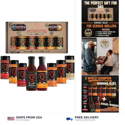 Kosmos Q BBQ Pitmaster Gift Set for Men, Father s Day Gift for Him, 8 Flavor ...