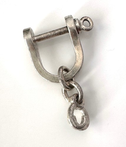 TIFFANY & CO Single Shackle Sterling Silver Valet Key Ring/Key Chain;B085