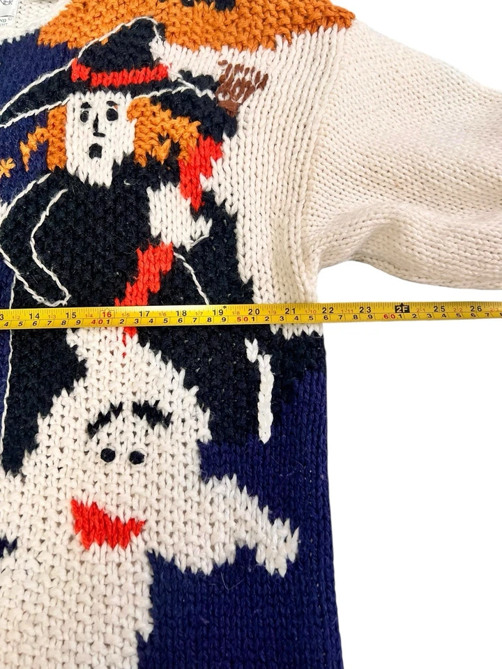 Suéter Tejido HALLOWEEN De Colección Fantasma Calabaza Bruja Murciélago Gato Negro Embrujado Foto 3 de 4