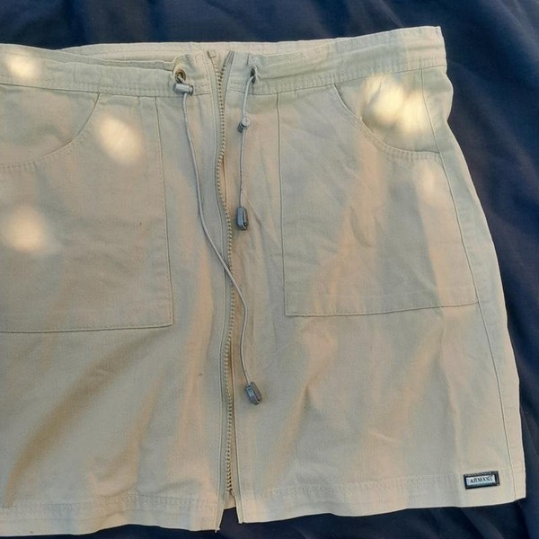 Women Giorgio Armani Skirt Khaki Cotton 40 / L /
