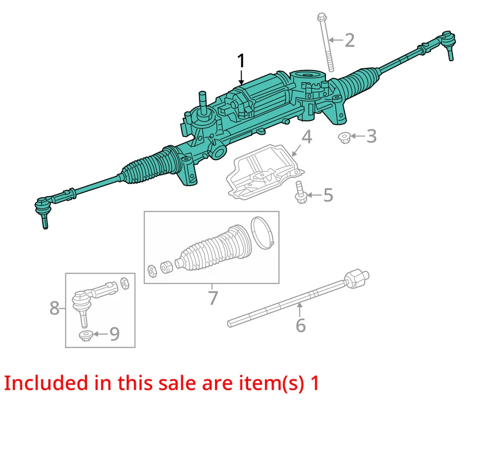Chrysler 200 2015 barra de cambios de dirección y piñón OEM 100 k millas - LKQ348626197 Foto 4 de 4