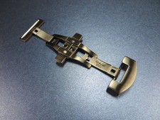 New 22mm Swiss Stainless Deployment Buckle P Brush Black PVD Clasp for PANERAI