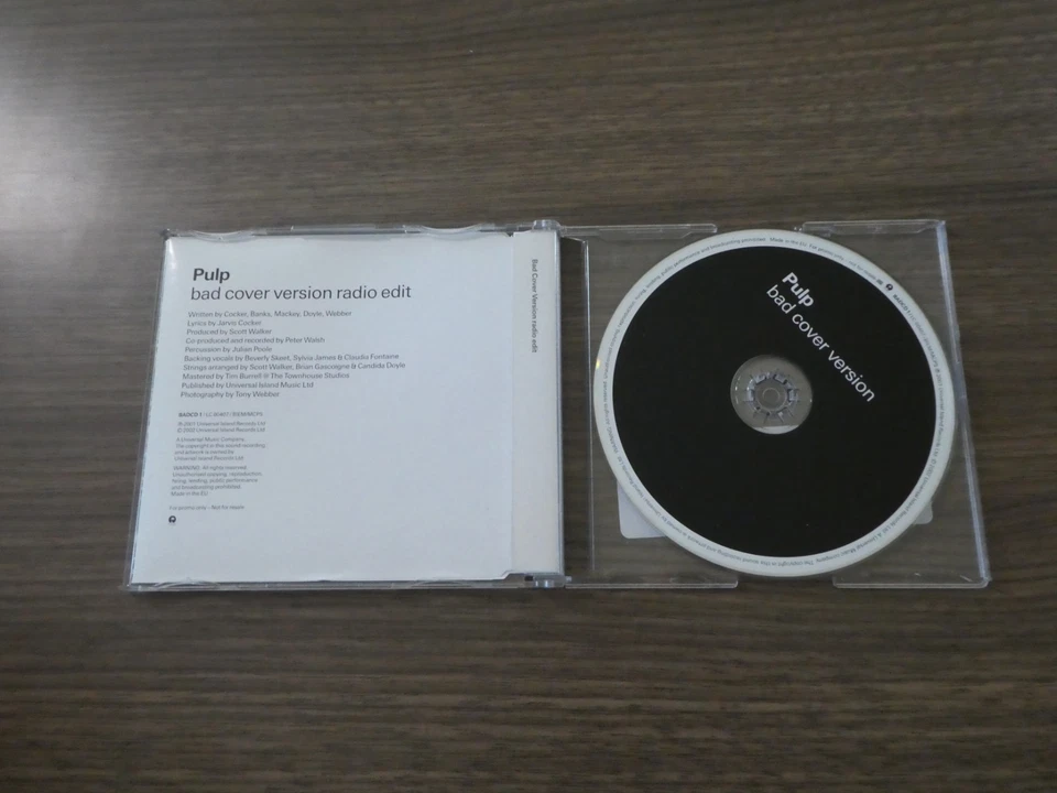 Pulp Bad Cover Version Single Promo CD David Bowie Homage Cover Art Nick Cave Foto 2 de 4