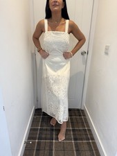 LIPSY DRESS SIZE 10 PREMIUM VIP CROCHET LACE PANELLED LONG BRAND NEW WITH TAGS